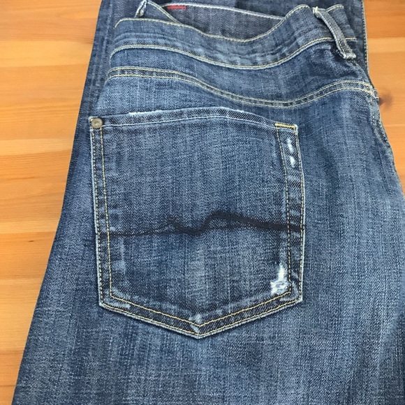 7 for all Mankind Mens Relaxed Front Button Wide Leg, Mid weight, Mid Wash Jeans - Picture 6 of 15